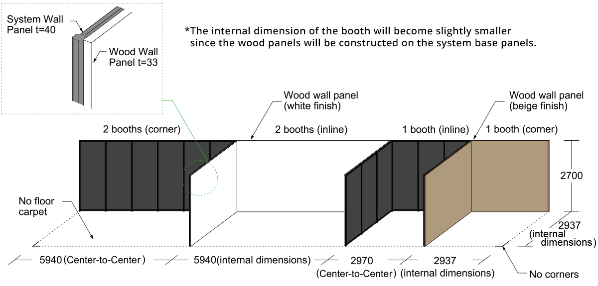 Optional Wood Booth (Standard Booth)
