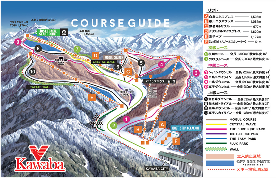 川場スキー場 コースのご案内